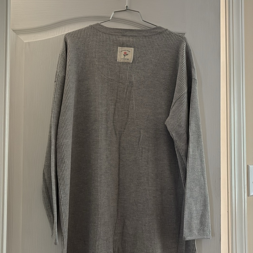 VINTAGE Victoria’s Secret Country Maxi Gray Nightgown - Picture 2 of 11